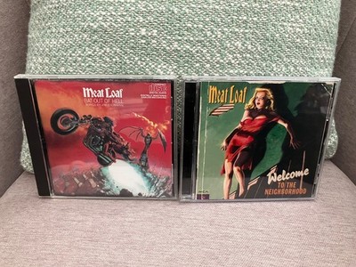 Meat Loaf Bat Out of Hell + Welcome to the Neighborhood VG+ TWO CD LOT FREE SHIP