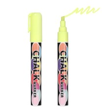Liquid Chalk Markers 6mm, 2 Pcs Chalkboard Markers Erasable Tip, Yellow