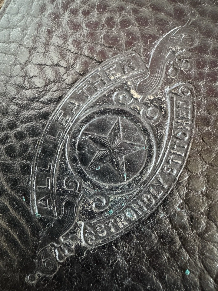 "Бумажник/бумажник 1930-х из черной кожи ""полностью кожаный сшитый""" - Изображение 3 из 4