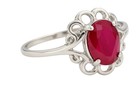 GENUINE 1.84 Cts RUBY RING 10k WHITE GOLD - Free Appraisal Service - NWT — photo 3