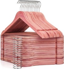 American Red Cedar Wooden Hangers 30 Pack Clothes Hangers for Closet