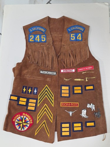 1970 Southern California Royal Renger Leather Patch Vest