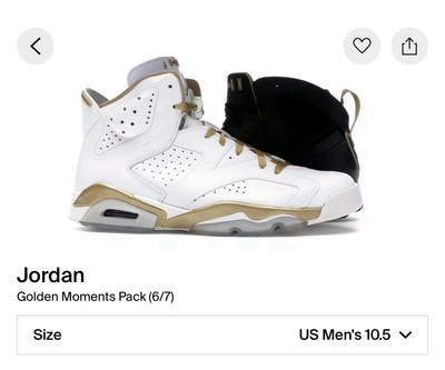 Air Jordan Retro Golden Moments Pack 7/6 Mens Size 10.5 Shoes 535357-935