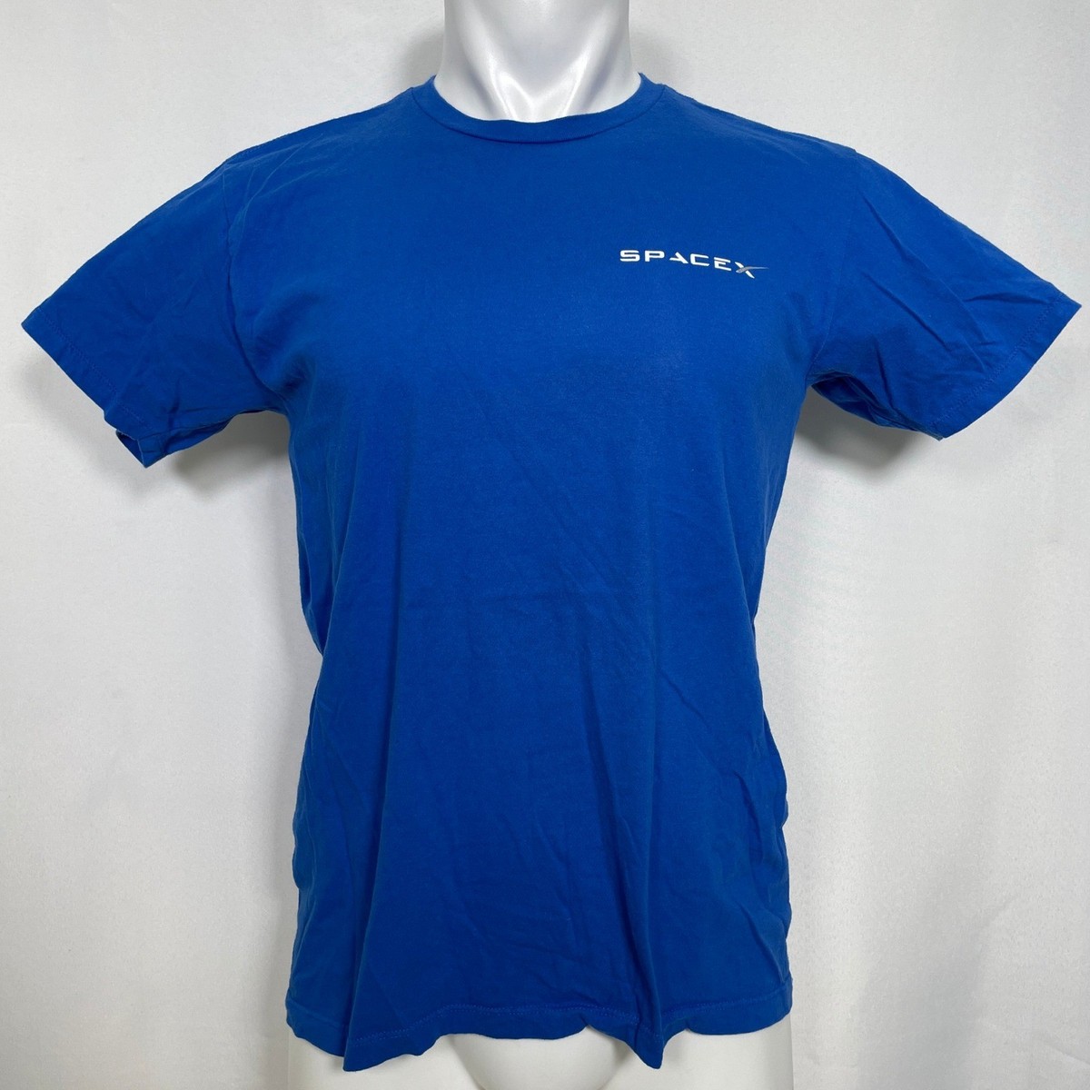 トップス Esan SpaceX Exploration Aerospace Space Tech Blue Cotton T-Shirt Men's