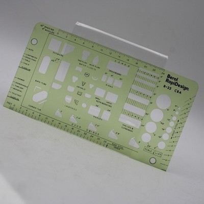 Berol RapiDesign R-33 CBA Architectural Drafting Template Guide