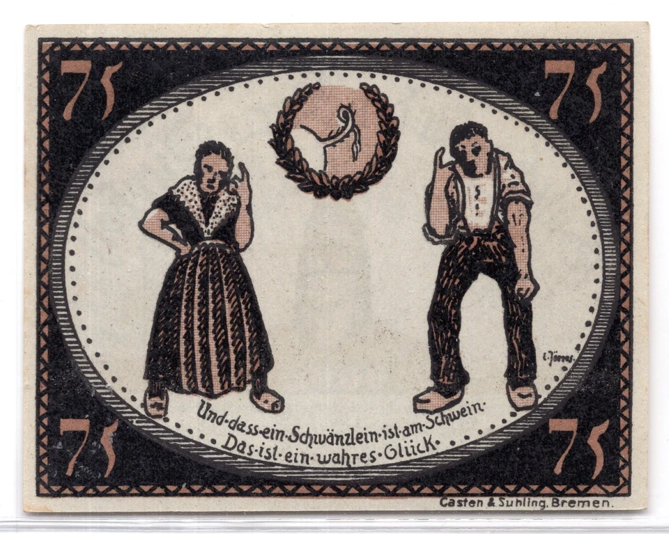 1921 Germany Diepholz Notgeld 75 Pfennig Note (1712) - Image 2 of 2