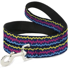 Dog Leash Scribble Zig Zag Stripe Navy/Multi Color