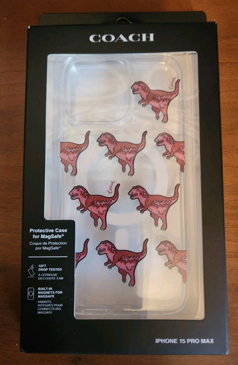 NEW COACH Glitter Rexy IPhone 15 Pro Max Clear Protective Phone