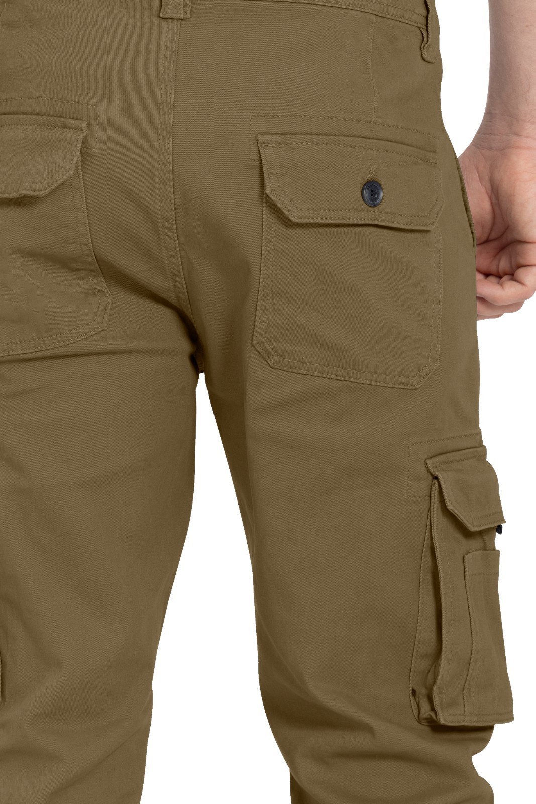 Men's Flex Cargo Trousers Heavy Duty Stretch Casual Pants