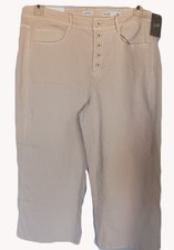 J. Jill Denim French Beige Hi-Rise Wide Leg Cropped Pants Size 16 NWT 89