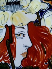 Piatto maiolica Salvini  art nouveau,Firenze,Ginori ,Cantagalli 