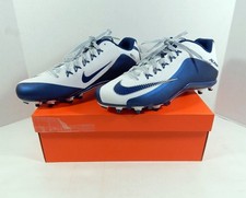 2014 Utah State Aggies Nike Alpha Pro 2 TD Promo White/Navy Football Cleats 15