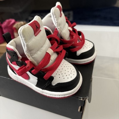 Toddler's Jordan 1 Mid ''Very Berry'' Black/Very Berry-White 4c toddler