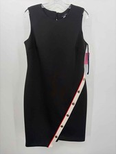 Pre-Owned Tommy Hilfiger Black Size 12 Knee Length Sleeveless Dress