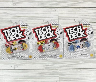 2026 Tech Deck Peanuts Finesse Full Set of 3 Charlie Brown Snoopy Lucy