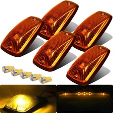 LED Cab Roof Lights Amber Lens Amber Marker Lights Compatible For 1988-2002 C...