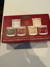 Yankee Candle 6 Pack - 4.3 oz Holiday Gift Set Clear Glass Jar w/ Lid