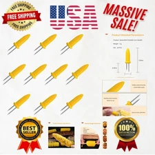 10 Pcs Stainless Steel Corn on the Cob Holders - Perfect for BBQ and Parties