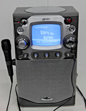 Vtg GPX Karaoke CD G Party Machine with Built-In Monitor K2805 w/ Microphone