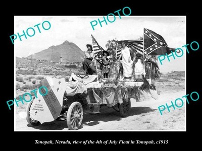 Tonopah Nevada The 4Th July Parade Float c1915 Large Historic Old Photo
