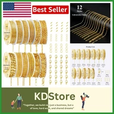 Gold Jewelry Making Chains & Accessory Kit