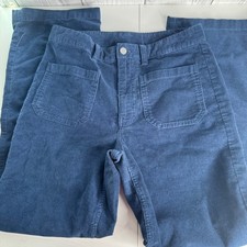 Vintage 1990s Corduroy Navy Straight Leg wide Pants Sz 6 30 x 30 Gorpcore