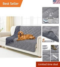 Durable and Stylish Reversible Pet Blanket - Waterproof Cover for Couch, 68x82