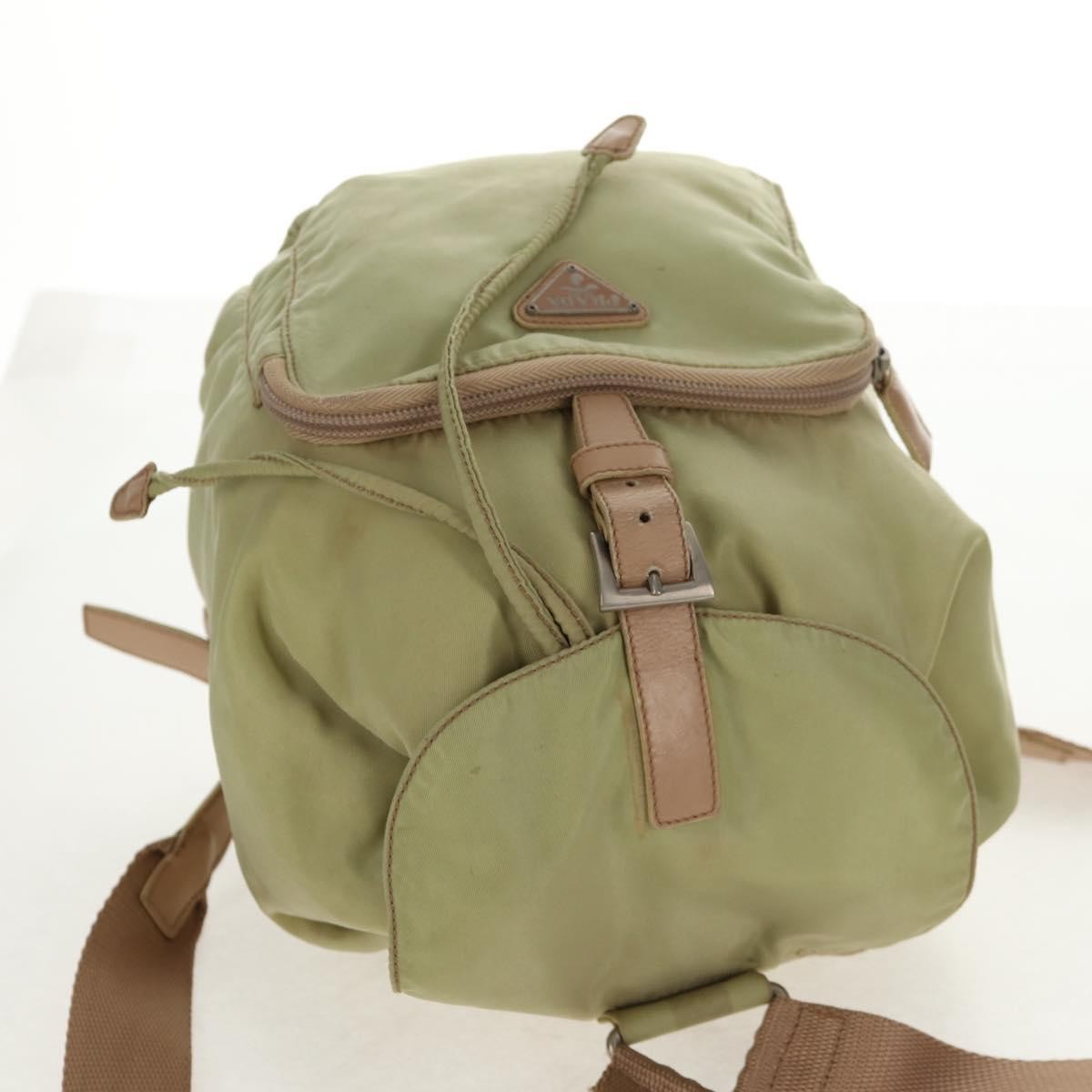 PRADA Backpack Nylon Beige Silver Auth 145849 | eBay display picture 2
