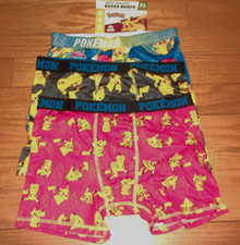 Pokemon Pikachu Boys 3Pk Boxer Briefs Athletic Fit size XL 14-16   New   