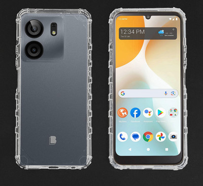 BLU F5 5G 6.6  HD+ Display Original OEM Protective Clear Case + Tempered Glass