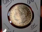 MORGAN SILVER DOLLAR 1896 BU+++ SEMI PL GLASSY LOOK 90% SILVER