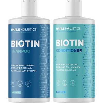 Rosemary Biotin Shampoo Conditioner Set Volumizing Sulfate Free Hair Care 8oz