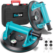 8" Glass Suction Cups 2PK Heavy Duty 880lb Tile Granite Lifter w/Carry Case