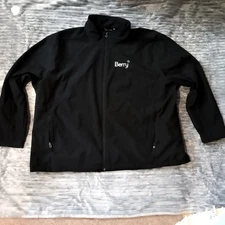 Port Authority Berry Black Jacket Fleece Lined Water Resistant Mens Sz 5XL J317