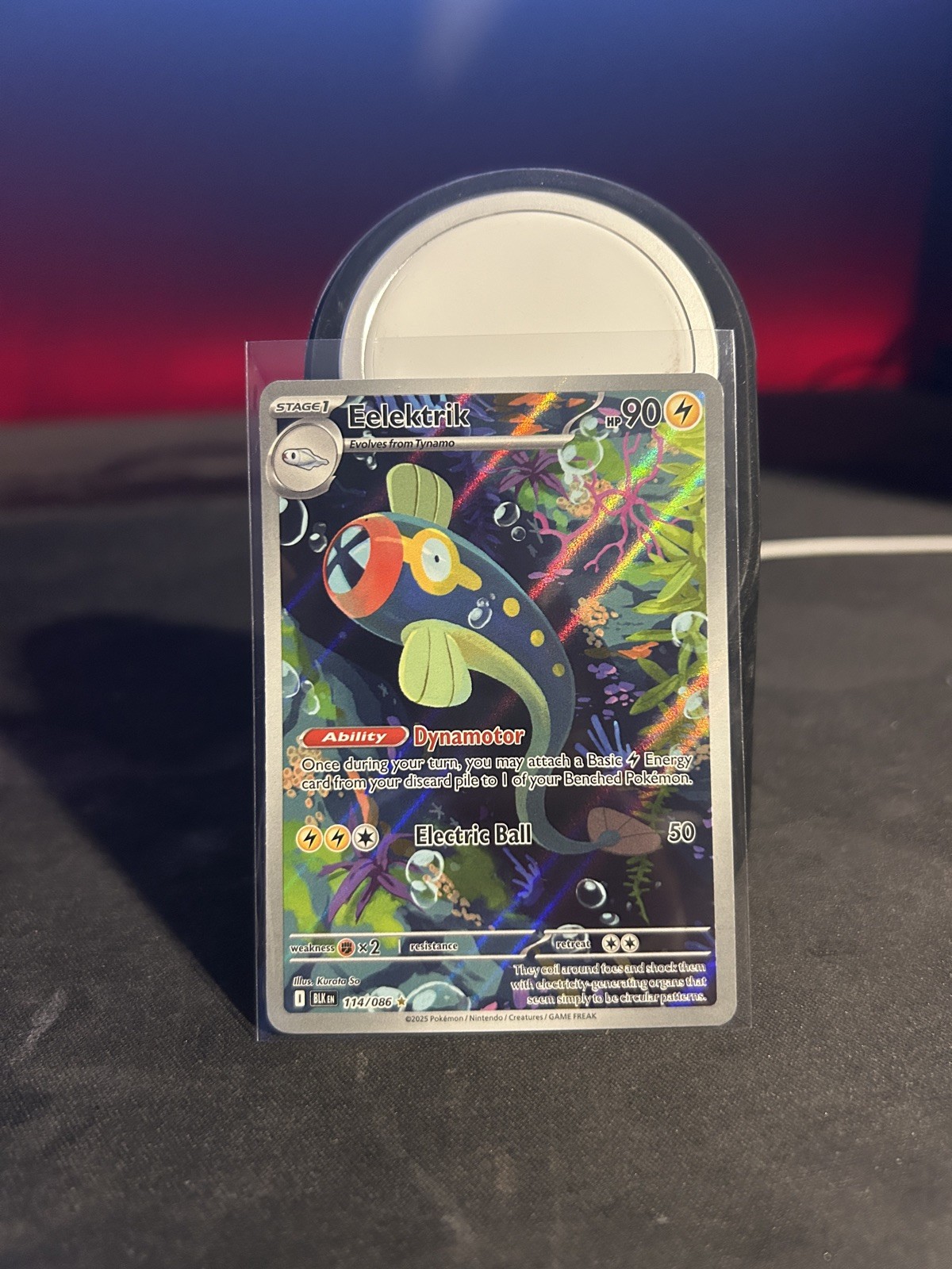Eelektrik 114/086 Illustration Rare Near Mint SV11a Black Bolt 114 Pokemon TCG