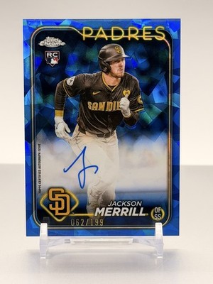 2024 Topps Chrome Sapphire Baseball JACKSON MERRILL RC AUTO /199 #USA-JM
