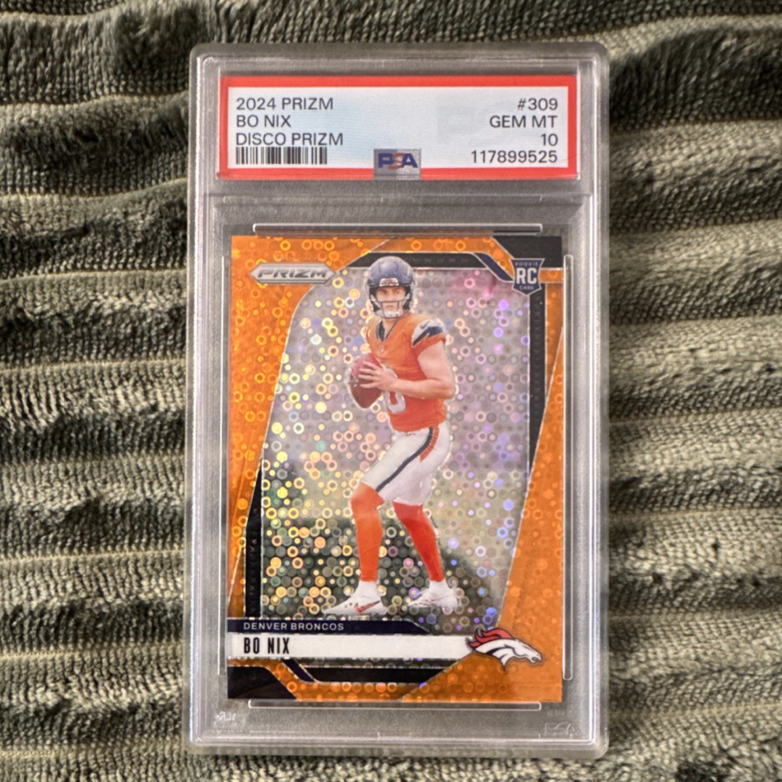 Bo Nix Panini Prizm #309 Disco Prizm