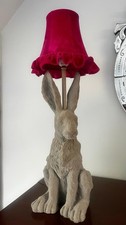 Abigail Ahern Grey Hare Rabbit Table Lamp with Shade