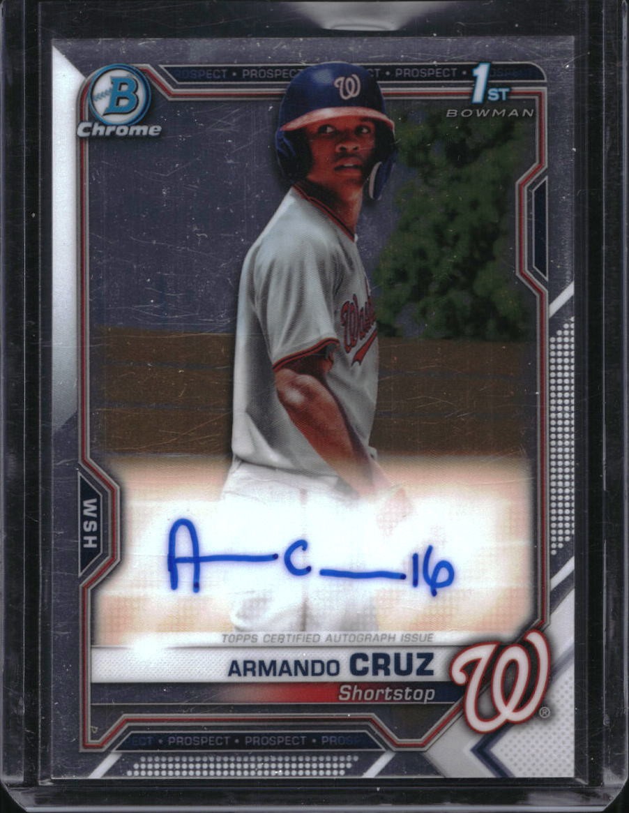 2021 Bowman Chrome #CPA-AC Armando Cruz Prospect Autographs