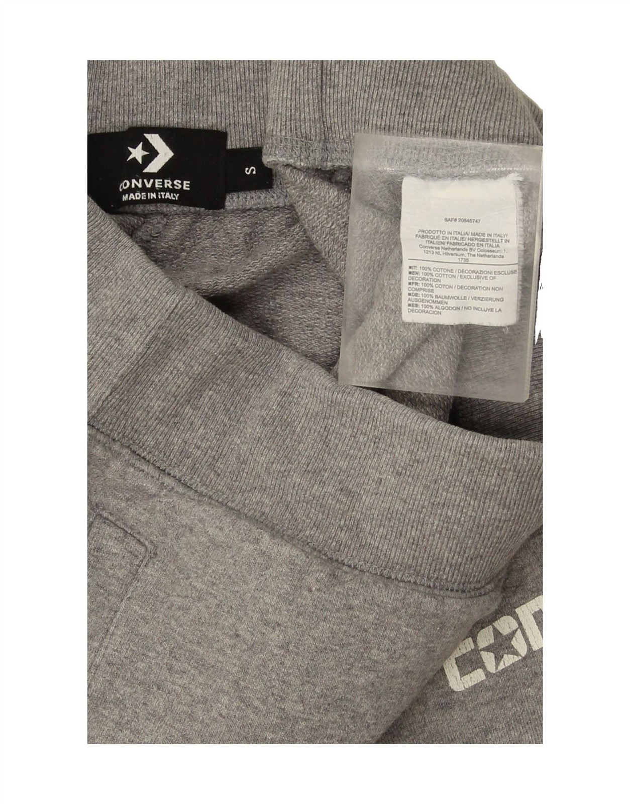 CONVERSE Womens Graphic Tracksuit Trousers UK 10 Small  Grey Cotton DU45 thumbnail 4