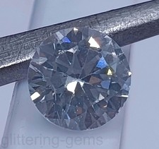 Sparkling 2.10 Ct Natural White Sapphire IGL Certified Round Cut Loose Gem 5DDT