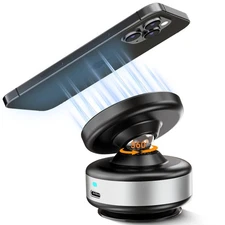 Magnetic Car Phone Mount Vacuum Suction Cup 360° Rotation for Smartphones Kit...