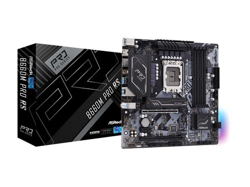 ASRock B660M PRO RS LGA 1700 Intel SATA 6Gb/s DDR4 Micro ATX Motherboard - Picture 9 of 9