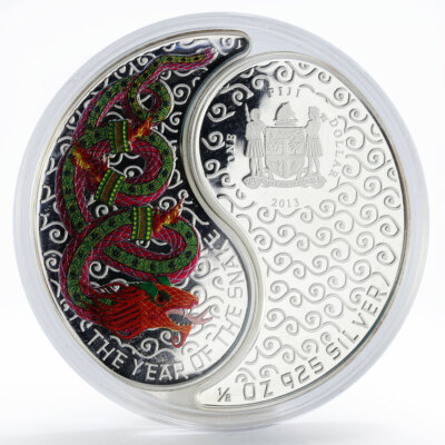 世界５００枚限定　2013年 スカラベ記念銀貨 1ドル Fiji 蛇年1ドル銀貨（2013年）純銀 【公式通販】