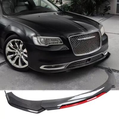 For 2015-2021 Chrysler 300 Carbon fiber Style Front Bumper Lip Spoiler Splitter