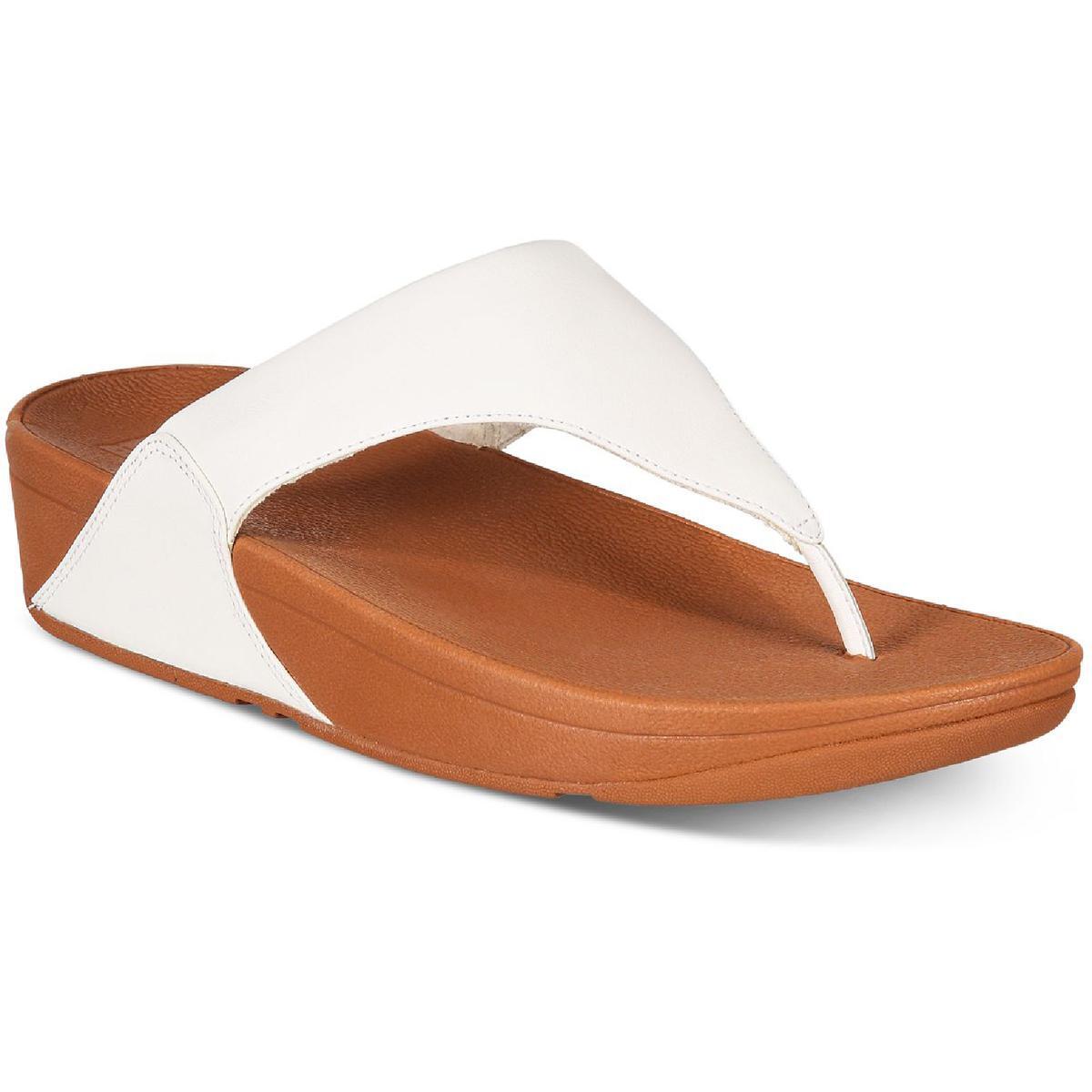 Женские шлепанцы Lulu из белой кожи Fitflop, размер 10, средний (B, M), BHFO 5743