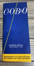 Vintage Brochure C&O B&O Passenger Services October 27, 1968 Train Gate Schedule