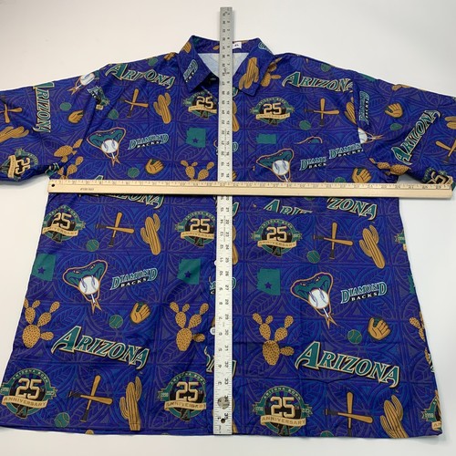 Budweiser Arizona Diamondbacks Hawaiian Shirt Mens XL Extra Large Button Up New - Picture 5 of 9
