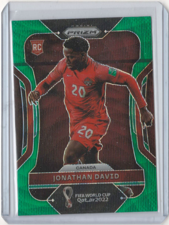 JONATHAN DAVID #49 2022 PANINI PRIZM WORLD CUP FIFA QATAR Green Wave RC CANADA!