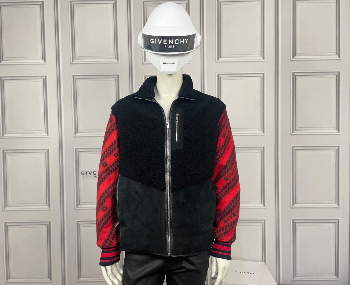 Rare & Gorgeous Givenchy AW20 Shearling Nylon Wool Logo Bomber